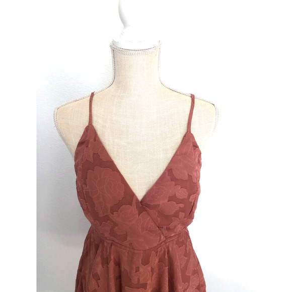 Lulu's Beauty Rose Pink Burnout Floral Mini Skater Dress - S - Picture 4 of 9